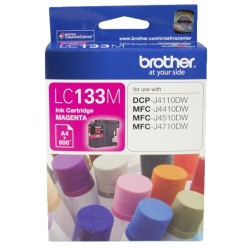 Brother Lc-133M Magenta Ink -600 P- Mfc-J6520Dw/J6720Dw/J6920Dw And Dcp-J4110Dw/Mfc-J4410Dw Etc. LC-133M
