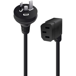 Alogic 3m 3 Pin Aus Male To Right Angle Iec C13 Female Power Cable MF-3PC13RT-03