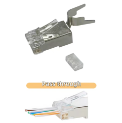 RJ45 8P8C Cat 6A 23AWG 1.5mm Crimp Plug Shielded | Pack Of 50 005.002.0157