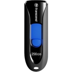 Transcend JetFlash 790 256 Gb USB 3.1 Type A Flash Drive - Black - 90 MB/s Read Speed - 45 MB/s Write Speed - 1 Piece TS256GJF790K