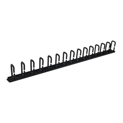 4Cabling 1RU Vertical Cable Management Rail | 15 Ring | 2 Pack 002.008.0045