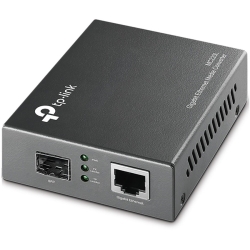 TP-Link 1000Mbps RJ45 to 1000Mbps SFP slot supporting MiniGBIC modules, switching power adapter, chassis TL-MC1400 rack-mountable - (MC210CS) MC220L