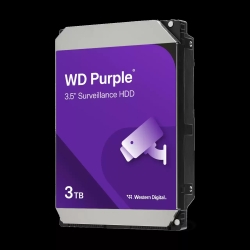 Western Digital Wd 3TB Purple 3.5" Hard Drive, Sata III(6Gbps), 5400RPM, 128MB Cache, Surveillance Storage, Up To 64 Cameras, 3y WD34PURZ