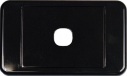 4cabling 1 Way Australian Style Wall Plate Black 05dwp01bk