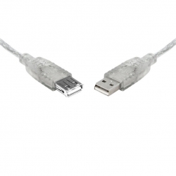 8Ware Usb 2.0 Extension Cable 3M A To A Male To Female Transparent Metal Sheath Cable Uc-2003Aae