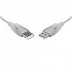 8Ware Usb 2.0 Extension Cable 5M A To A Male To Female Transparent Metal Sheath Cable Uc-2005Aae