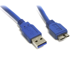 8Ware Usb 3.0 Cable 2M Usb A To Micro-Usb B Male To Male Blue Uc-3002Aub