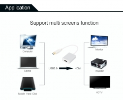 Astrotek At-Usb3Hdmi Adaptor (Usb2.0/Usb3.0 Hdmi 480P/576P/720P/1080P)