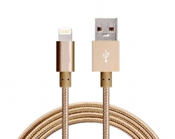 Astrotek 1m Usb Lightning Data Sync Charger Gold Color Cable For Iphone 6s 6 Plus 5 5s Ipad Air AT-USBLIGHTNINGG-1M