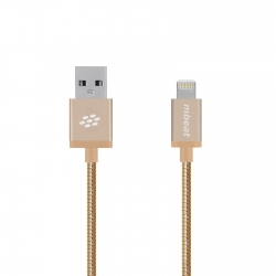 Mbeat "toughlink" Gold 1.2m Metal Braided Mfi Lightning Cable Mb-ica-gld