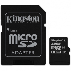 Kingston 32Gb Microsd Sdhc Sdxc Class10 Uhs-I Memory Card 100Mb/ S Read 10Mb/ S Write With Standard Sd Adaptor ~Fmk-Sdcs-32 Sdcs/ 32Gb Sdcs2/32Gb
