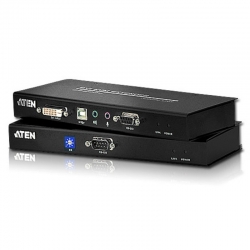 Aten Usb Single Link Dvi Kvm Console Extender With Audio & Rs232 - 1920X1200 Ce600-At-U