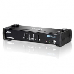 Aten 4 Port Usb Dual-Link Dvi Kvmp Switch With 7.1 Audio And Usb 2.0 Hub - Cables Included Cs1784A-At-U