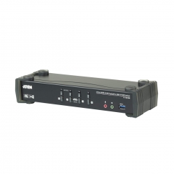 Aten 4 Port Usb 3.0 4K Displayport Kvmp Switch W/ Built-In Mst Hub 1 Hdmi And 1 Dp Output Cs1924M-At-U