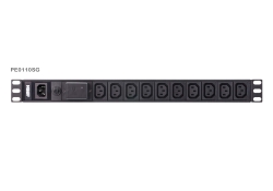 Aten 10 Port 1U Basic Pdu With Surge Protection Supports 10A With 10 Iec C13 Outputs Pe0110Sg-At-G