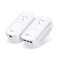 Tp-Link Tl-Pa8033P Kit Av1300 3-Port Gigabit Passthrough Powerline Starter Kit Tl-Pa8033P Kit