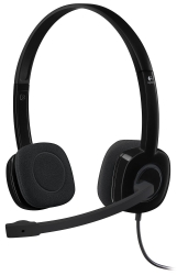 Logitech H151 Stereo Headset Light Weight Adjustable Headphone With Microphone 3.5mm Jack In-line