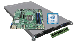 Intel 1u Rackmount Prebuilt Server Lr1304spcfg1r Xeon E3-1230v6 16gb Ram 4x 2.5/ 3.5" Hdd 2x Gbe