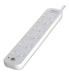 Sansai 6-way Power Board (661sw) With Individual Switches And Surge Protection Pad-661sw