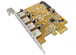 Sunix Usb4300Ns Pcie 4-Port Usb 3.0 Card (Sata Power Connector) Usb4300Ns