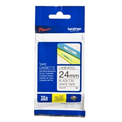 Brother: 24mm Black On White Tze Tape X 8m Tze-251