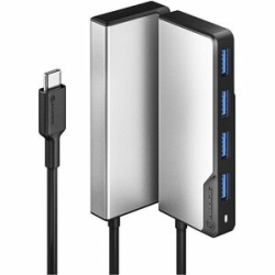 Alogic Usb-c Fusion Swift 4-in-1 Hub # 4 X Usb-a (usb 3.0) - Space Grey Ucfuua-sgr