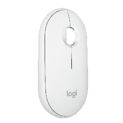Logitech Pebble Mouse 2 M350S Bluetooth, Multi Device, Tonal White, 1YR 910-006986