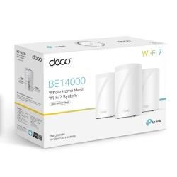 TP-Link Deco BE68 BE14000 Tri-Band Whole Home Mesh Wi-Fi 7 System (3-pack) 688 Mbps At 2.4 GHz + 4324 Mbps At 5 GHz + 8647 Mbps At 6 GHz Deco BE68(3-pack)