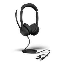 Jabra Corded EVOLVE2 50 Ms Stereo Anc Headset, USB-C/A With Bluetooth (Req USB Connection) 25089-999-799