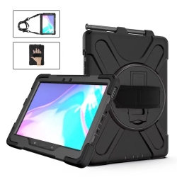 Usp Rugged Samsung Galaxy Tab Active5 Pro/Tab Active4 Pro/Tab Active Pro (10.1") Case Black- Built-in-Kickstand,Hand & Shoulder Strap,5 Years Warranty HDTA4P