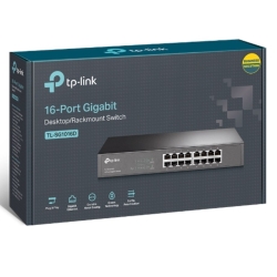 TP-Link Tl-Sg1016D 16-Port Gigabit Desktop/Rackmount Unmanaged Switch Energy-efficient Supports Mac Plug&play 32Gbps Switching Capacity TL-SG1016D