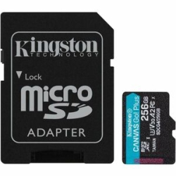 Kingston Canvas Go! Plus 256 Gb Class 10/Uhs-I (U3) V30 MicroSDXC - 200 MB/s Read - 160 MB/s Write SDCG4/256GB