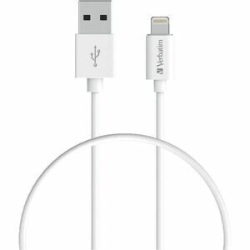 Verbatim 1.50 M Lightning/USB Data Transfer Cable - First End: 1 X Lightning - Male - Second End: 1 X USB Type A - Male - 480 Mbit/s - Mfi - White 31865