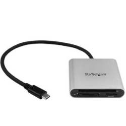 StarTech.com USB 3.0 Flash Memory Multi-Card Reader / Writer With Usb-c - Sd MicroSD And CompactFlash Card Reader W/ Integrated Usb-c Cable - Transfer Photos/videos To/from Memory Cards To Your Usb-c Device - Works W/smartphones Such As IPhone 15 & Up -