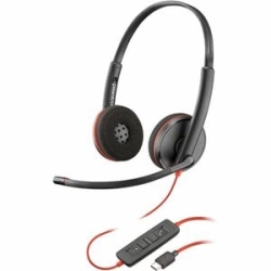 Poly Blackwire 3220 Stereo USB-C Headset +USB-C/A Adapter 93S87AA