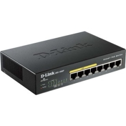 D-Link Dgs-1008P 8 Ports Ethernet Switch - Gigabit Ethernet - 10/100/1000Base-T - 2 Layer Supported - Twisted Pair - PoE Ports - Desktop DGS-1008P