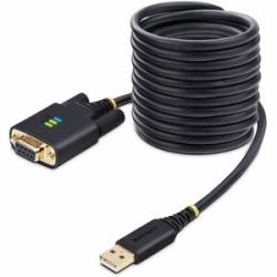 StarTech.com 10ft (3m) USB To Null Modem Serial Adapter Cable, Com Retention, Ftdi, RS232, Changeable DB9 Screws/Nuts, Windows/macOS/Linux - Add A DB9 Rs-232 Null Modem Serial Port To A Desktop/laptop Using A Usb-a Port; Changeable DB9 Screws/Nuts; Screw
