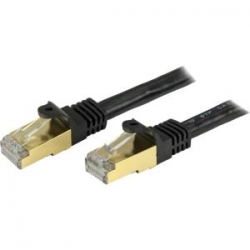 Startech Cat6a Patch Cable - Shielded (stp) - 10 Ft. Black C6aspat10bk
