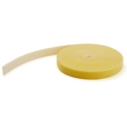 50ft Hook And Loop Roll - Cut-to-Size Reusable Cable Ties - Bulk Industrial Wire Fastener Tape /Adjustable Fabric Wraps Yellow / Resuable Self Gripping Cable Management Straps (HKLP50YW) HKLP50YW