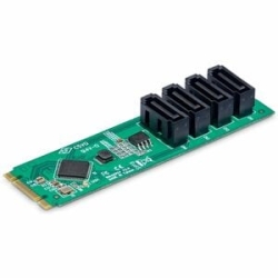 StarTech.com 4-Port M.2 To Sata Adapter Card, M.2 PCIe 3.0 To Sata Hdd/SSD Expansion Card For Windows/macOS/Linux - Add 4x Sata Drives To A Desktop Via A Single 2280 M.2 Drive Slot While Maintaining Sata 6Gbps Read/write Speeds Per Drive; Drivers Auto-in