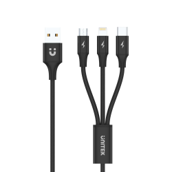 Unitek 1.2m 3-in-1 USB-A To Usc-C & More C14049BK
