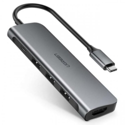 Ugreen TypeC 5 In 1 Adaptor - Hdmi + USB 3.0*3 + TypeC Pd Power Converter (50209) ACBUGN50209