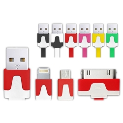 3in1 USB Charger / Data Cable Adapter For Apple/Samsung MOBEZC5002IPH3H