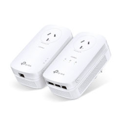 Tp-Link AV1300 Gigabit Passthrough Powerline Starter Kit, GbE(3), 22 Mimo, 3YR TL-PA8033P KIT