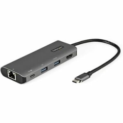 StarTech.com USB 3.1 (3.1 Gen 2) Type C Docking Station For Notebook, Tablet, Workstation - 100 W - Grey - 1 Displays Supported - 4K - 3840 X 2160 - 3 X USB Ports - 1 X USB Type-A Ports - USB Type-A - USB Type-C - Network (Rj-45) - 1 X Hdmi Ports - Hdmi