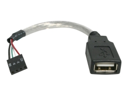 Startech 15CM USB-A To USB 4 Pin Connector To Motherboard, F To F, USB2.0, Ltw USBMBADAPT