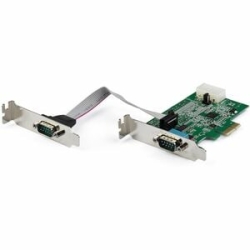 StarTech.com Serial Adapter With 16950 Uart - Low-profile Plug-in Card - 1 - Taa Compliant - PCI Express X1 - Pc, Linux - 2 X Number Of Serial Ports External PEX2S953LP