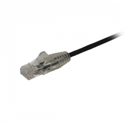 Startech 2.5 m CAT6 Cable - Slim CAT6 Patch Cord - Black - Snagless RJ45 Connectors - Gigabit Ethernet Cable - 28 AWG N6PAT250CMBKS