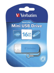 Verbatim Store'N'Go Usb Drive Mini 16Gb- BLUE 49832