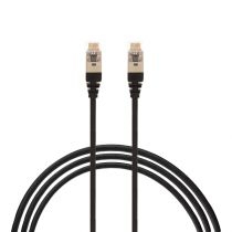 2.5M Cat 6A Rj45 S/Ftp Thin Lszh 30 Awg Network Cable. Black